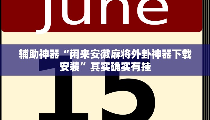 辅助神器“闲来安徽麻将外卦神器下载安装”其实确实有挂