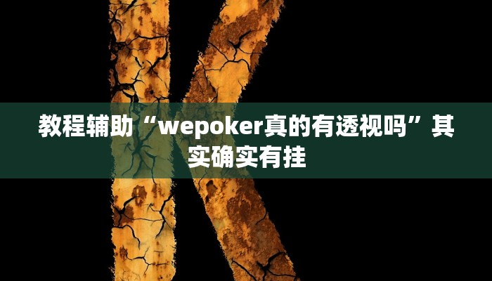 教程辅助“wepoker真的有透视吗”其实确实有挂 教程辅助“wepoker真的有透视吗”其实确实有挂