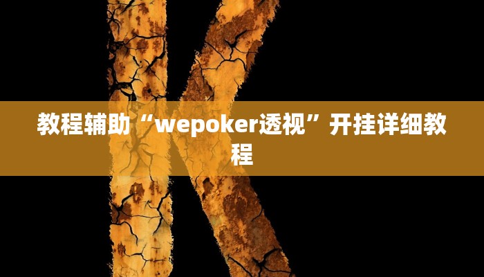 教程辅助“wepoker透视”开挂详细教程 教程辅助“wepoker透视”开挂详细教程