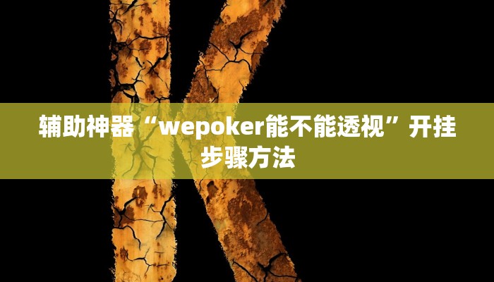 辅助神器“wepoker能不能透视”开挂步骤方法 辅助神器“wepoker能不能透视”开挂步骤方法